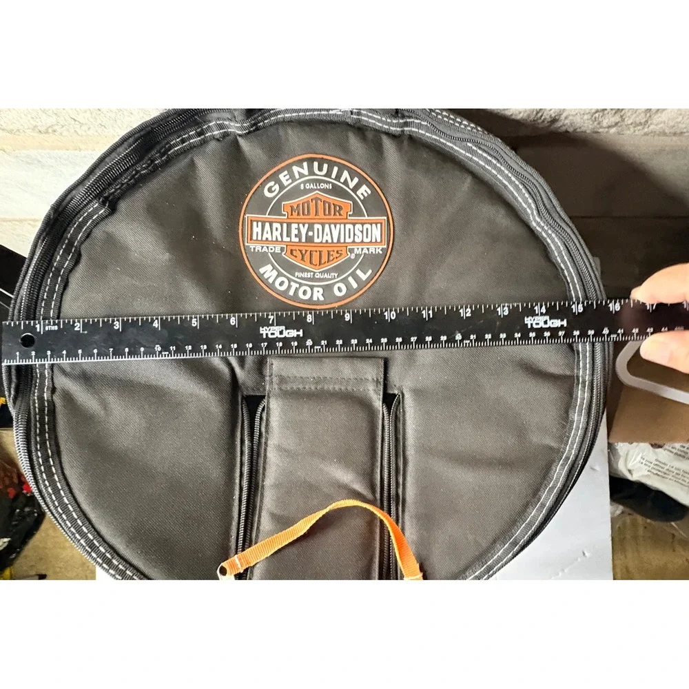 Harley Davidson Motor Oil Soft Cooler Bag 5 Gallon‎ Black Orange Biker Insulated